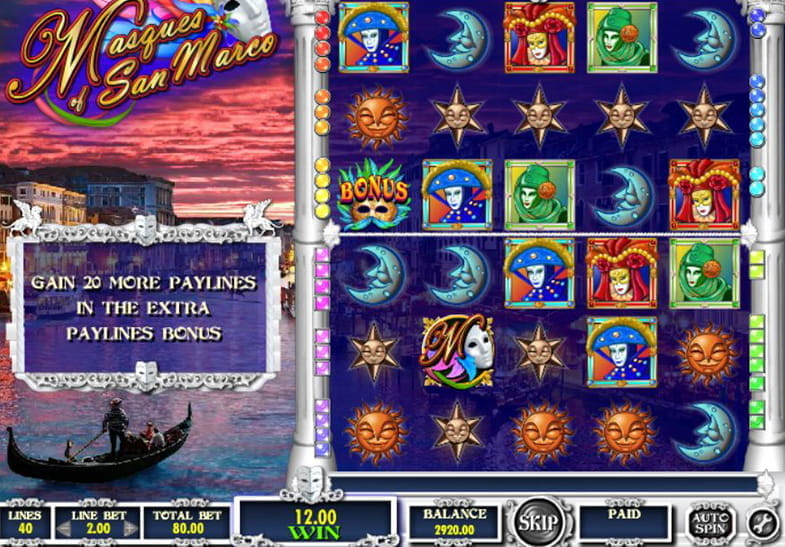 Free Demo of the Masques of San Marco Slot