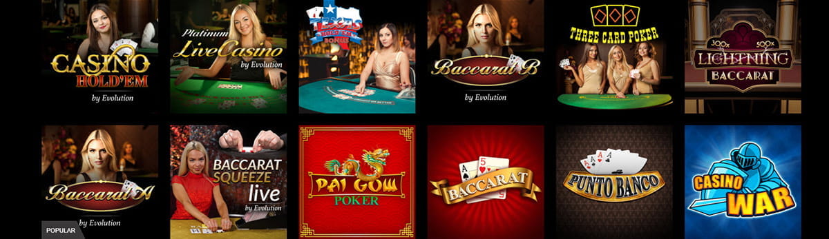 The Table Games Selection of Mega Casino