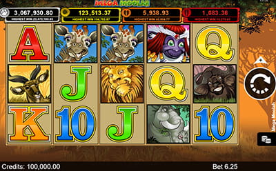 The Mega Moolah Online Slot at Casino Classic