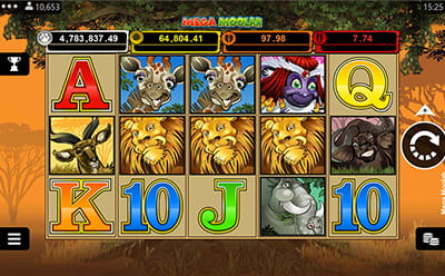 The Mega Moolah Online Slot at RollingSlots