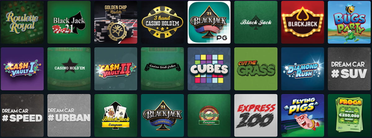 The Table Games Catalogue in Megaslot Casino