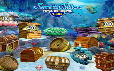 Mermaids Millioins Treasure Bonus