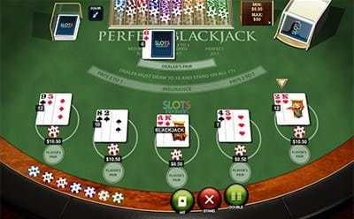 Mobile Blackjack Played on Slots Heaven App