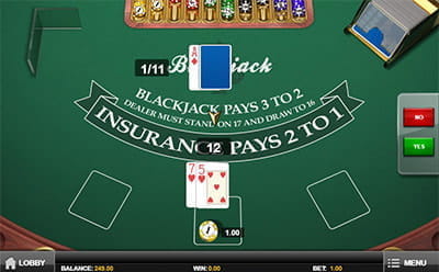 Mobile Blackjack Variants at InterCasino