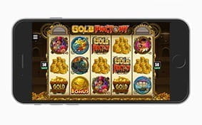 Microgaming’s Gold Factory Mobile Slot Game at Lucky247 Casino on iPhone