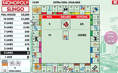 Monopoly Slingo Slot Free Spins
