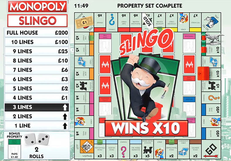 The Monopoly Slingo by Slingo Originals