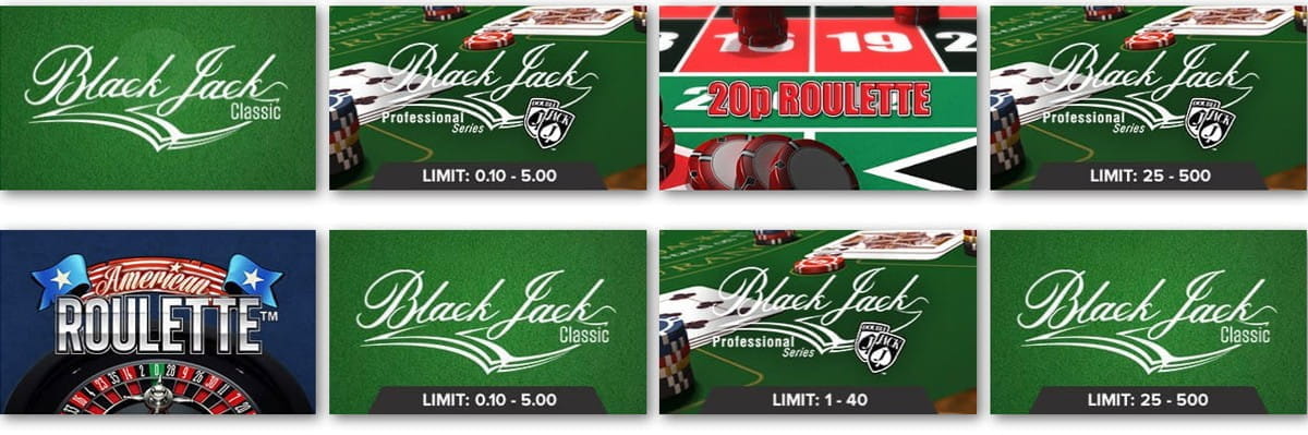 Table and Card Games on Monster Casino
