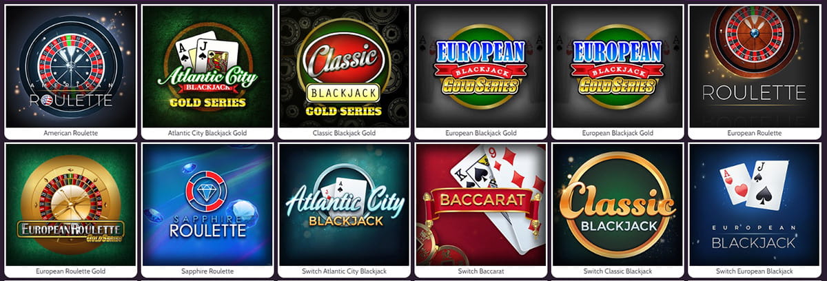 Table Games Catalogue in Mummys Gold Casino