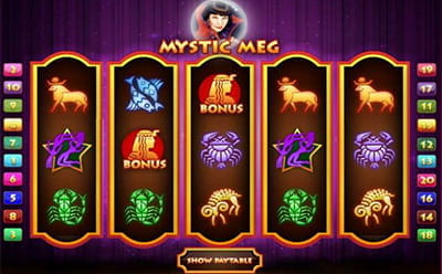 Mystic Meg Slot on Tablet