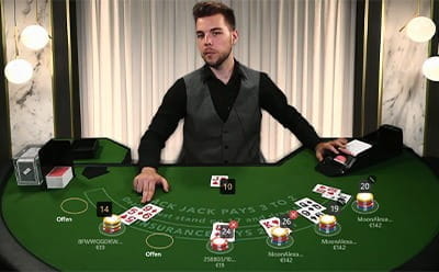 A Dealer in Action on the NetEnt Live Casino Platform