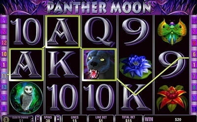 Panther Moon Online Slot Wild Substitution with Double Payout