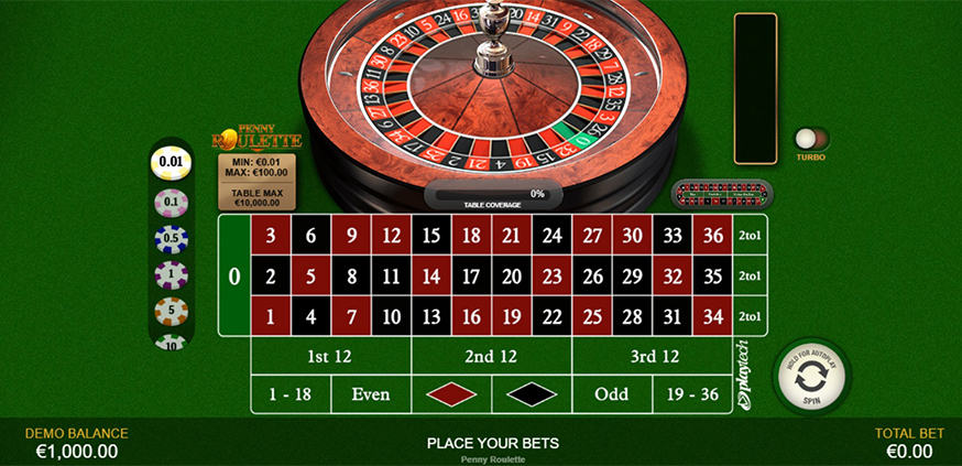 Penny Roulette table view