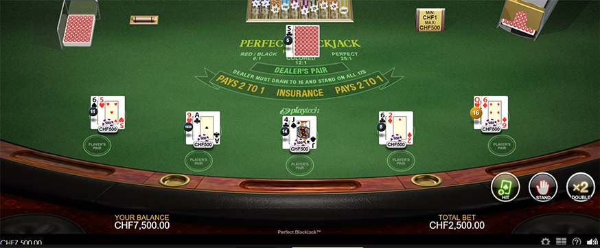 Perfect Blackjack gameplay screenshot