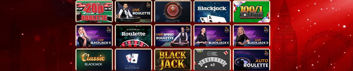 Table Games Catalogue in Pioneer Slots Casino