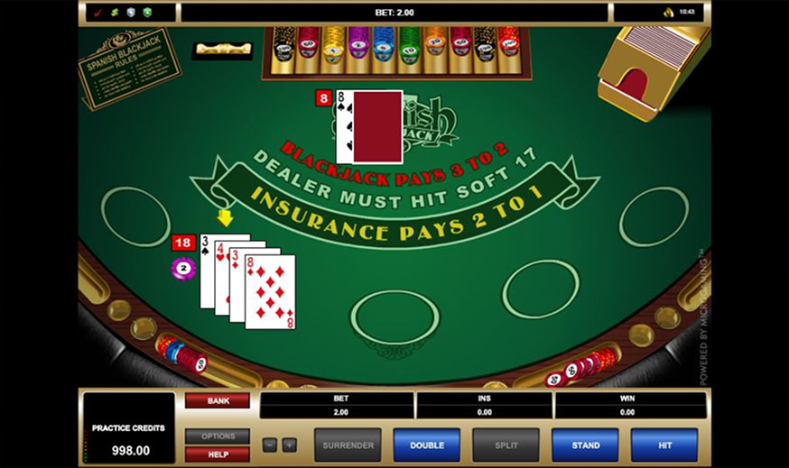 Spanish Blackjack table view