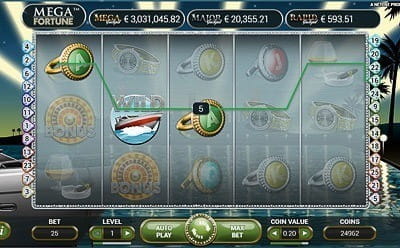 Play Mega Fortune at Casino Cruise