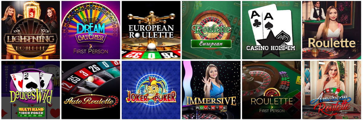 Table Games Catalogue in Playigo Casino