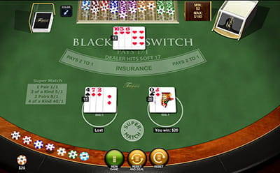 Gameplay of the Blackjack Switch by Playtech
