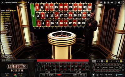 Lightning Roulette at Playzee Casino Live