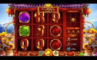 Playzee Casino Slot 9 Lions Gameplay