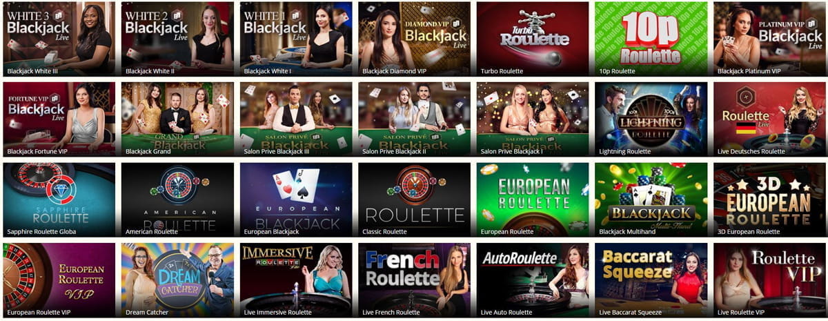 The Queenplay Casino Table Games Catalogue