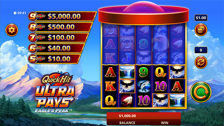 Free Demo of the Quick Hit Ultra Pays Eagles Peak Slot
