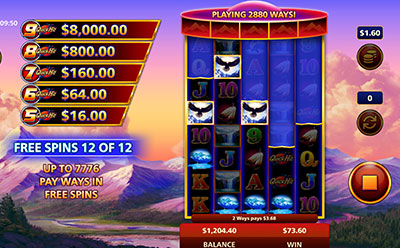 Quick Hit Ultra Pays Eagle's Peak Slot Free Spins