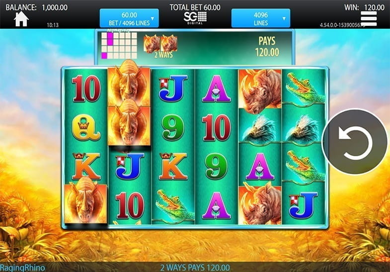 Free Demo of the Raging Rhino Slot Game