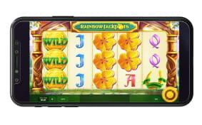 Rainbow Jackpots Slots on iOS Mobile Device