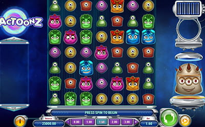 The Reactoonz Online Slot at Vegadream