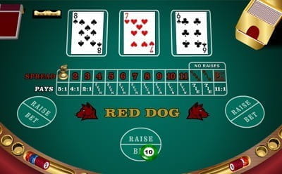 Red Dog – A 1 Card Spread Win Pays Out 5 to 1