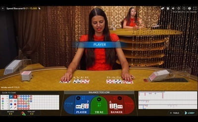 Look at the Live Speed Baccarat game at Rizk