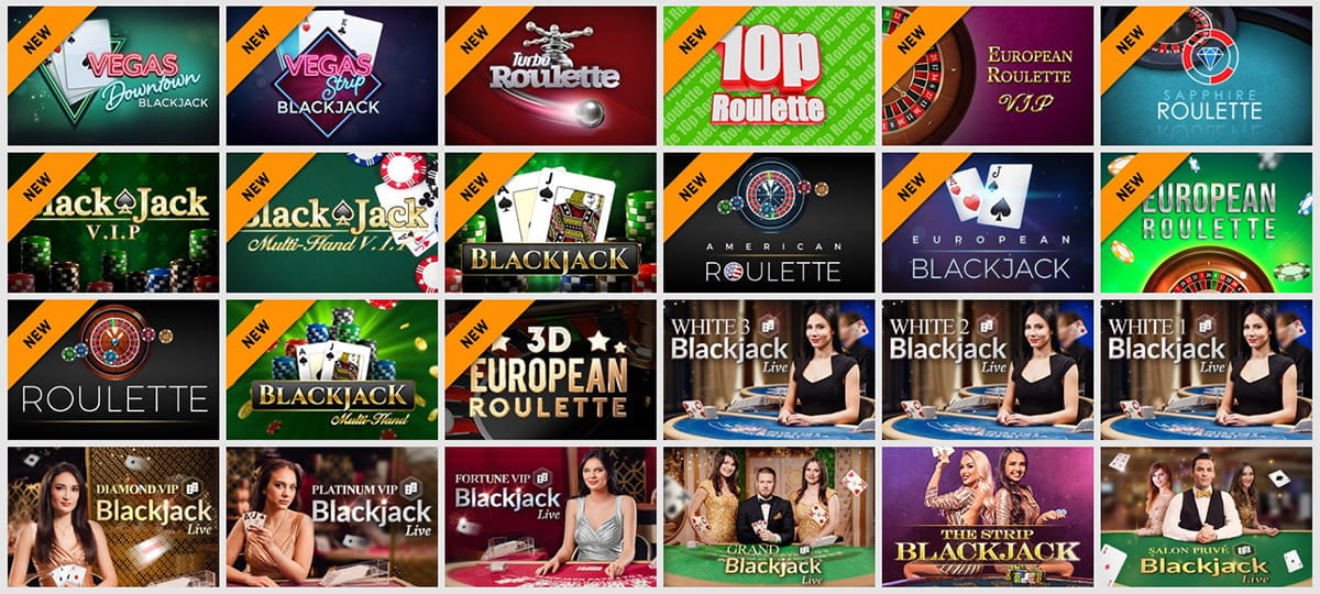 Table Game Selection at CasinoLuck