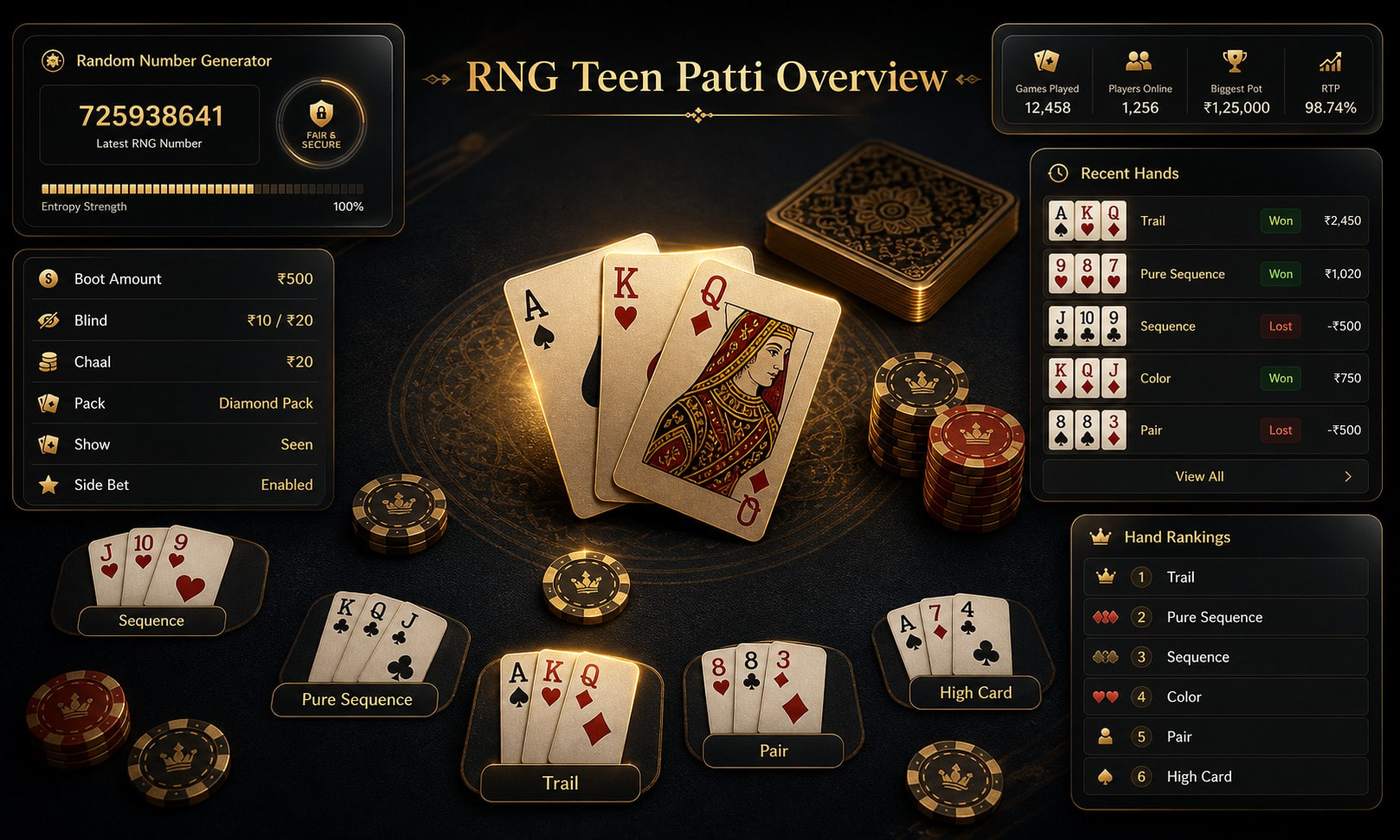 RNG Teen Patti with themed side-bet features