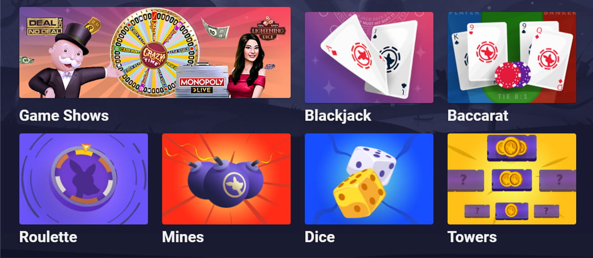 The Table Games Catalogue at Roobet Casino