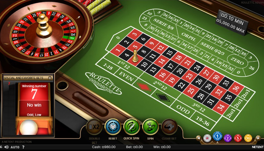 Roulette Advanced gameplay screenshot