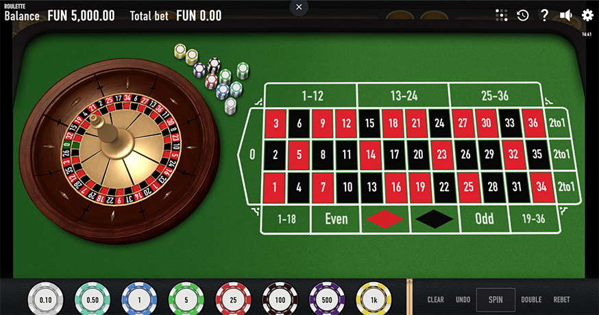 Roulette Nouveau table view