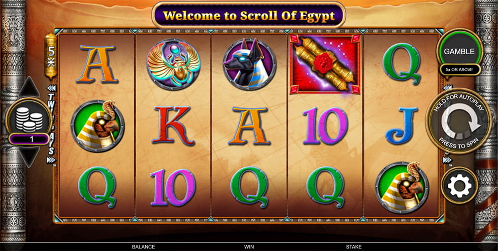 Free Demo of the Scroll of Egypt Slot