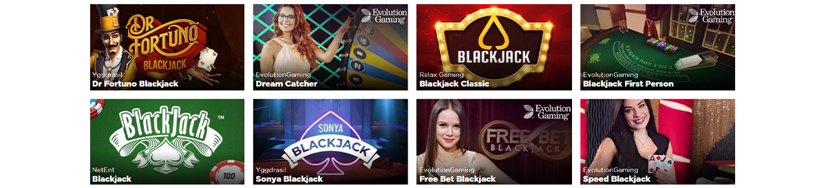 Sir Jackpot Casino Table Games Selection