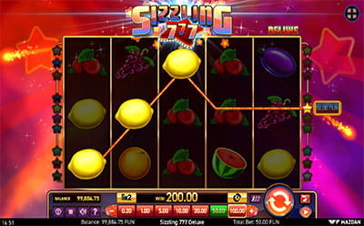 Sizzling 777 Deluxe Free Spins