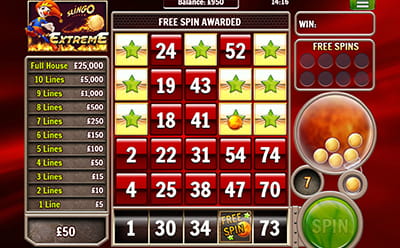 Slingo Extreme Slot Free Spins