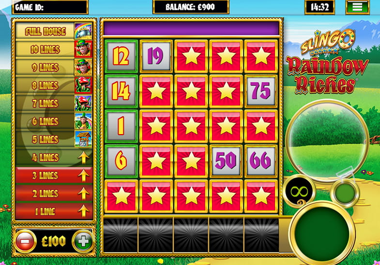 Free Demo of the Slingo Rainbow Riches Slot