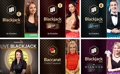 SlotsMagic Casino Blackjack Live Selection