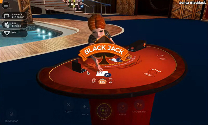 Sonya Blackjack gameplay screenshot