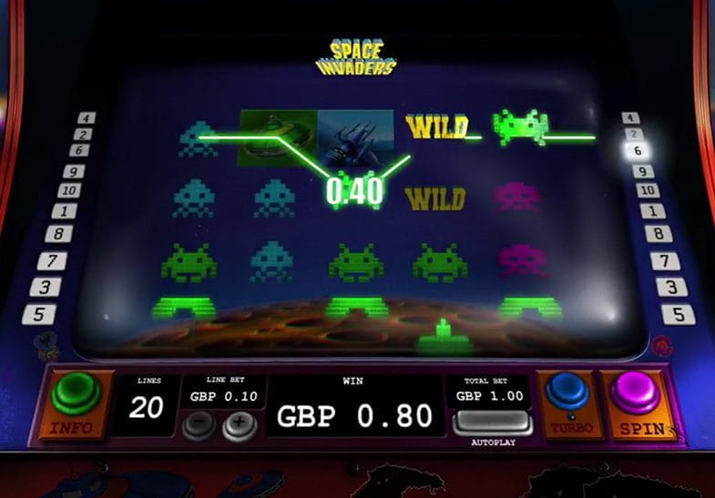 Free demo of the Space Invaders Slot game