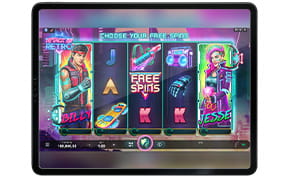 Attack on Retro at Spin Casino for iPad