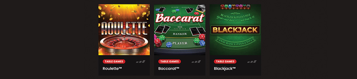The Table Games Catalogue in Spins Royale
