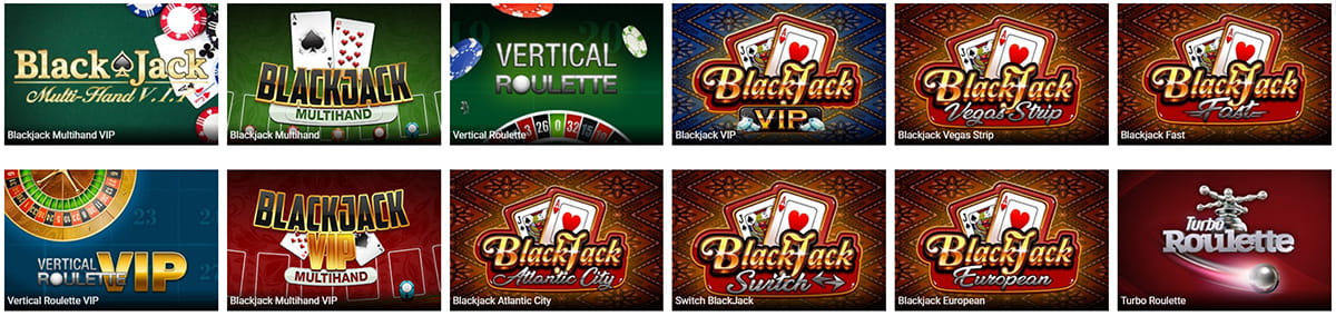 Table Games Catalogue in Spinshake Casino