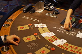 Blackjack Casino Bet with Three Hands